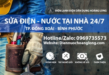 Dịch Vụ Sửa Điện Nước Tại Nhà Tại TP. Đồng Xoài, Bình Phước