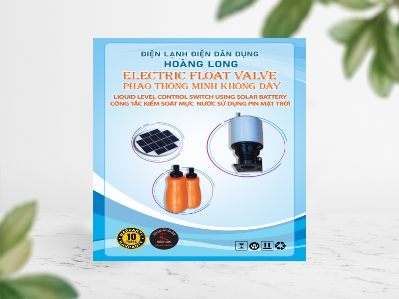 Phao Không Dây Công Tắc Mực Nước Pin Mặt Trơi